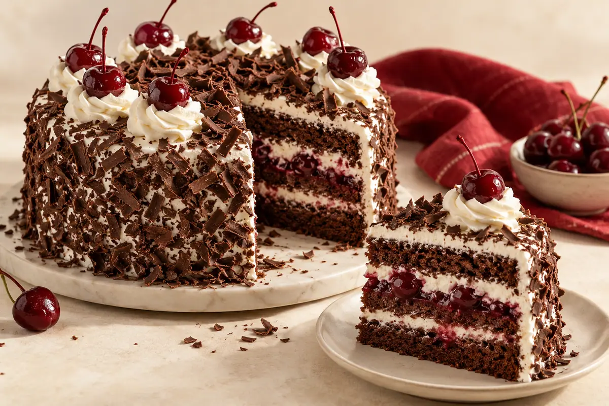 Black Forest: cokelat & ceri